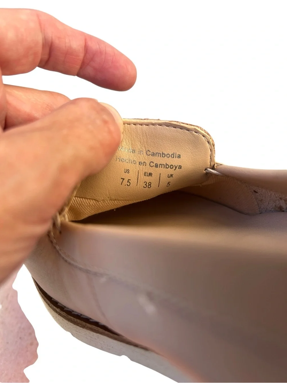 Aldo Beige Leather Slip-On Loafers